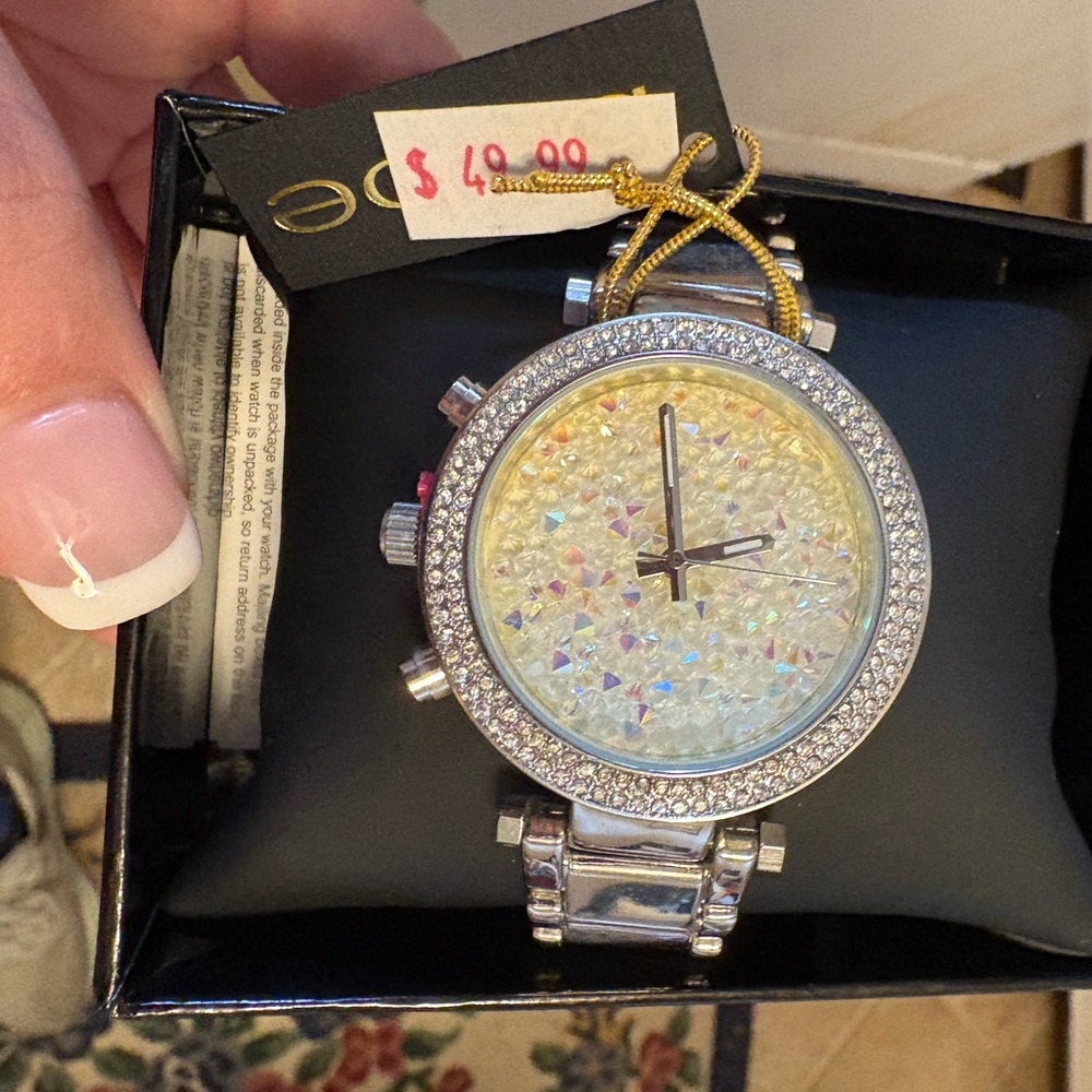 Bebe Silver Crystal-Embellished Watch - Picture 2 of 3